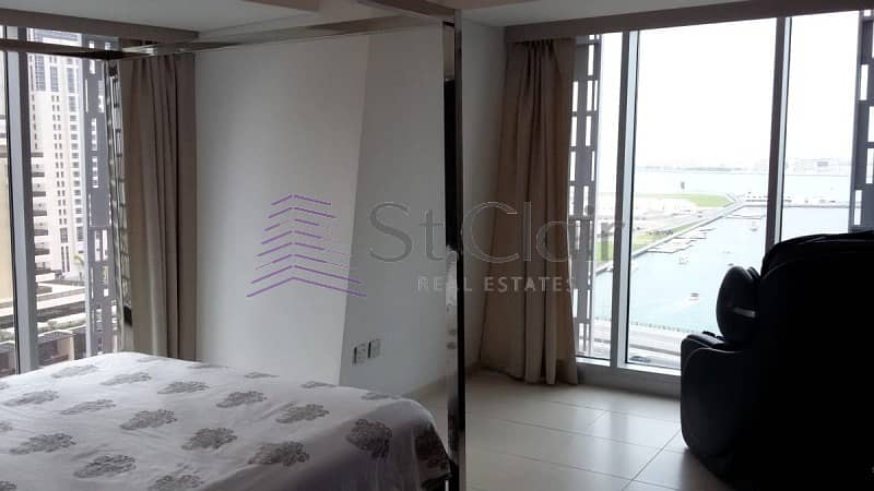 Higher Floor Furnished 1 Bed | Sea and Marina View