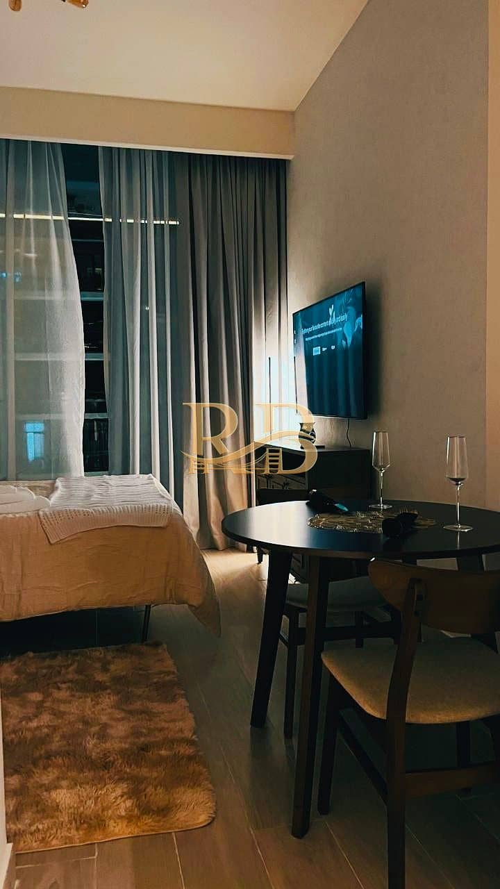 Stunning Furnished Studio || 7K Monthly with Bills || Pool View || Middle Floor || Ready To Move