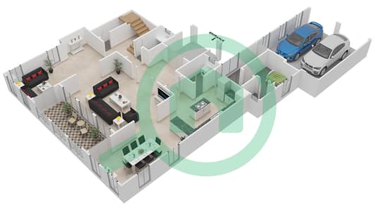 JVC District 12 - 3 Bedroom Villa Type C Floor plan