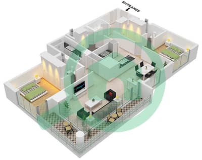 Crest Grande - 2 Bedroom Apartment Type/unit M / UNIT 2 FLOOR 2-4 Floor plan Crest Grande - 2 Bedroom Apartment Type/unit M / UNIT 2 FLOOR 2-4 Floor plan