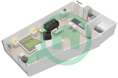 Skycourts Tower E - Studio Apartment Type A-LARGE Floor plan