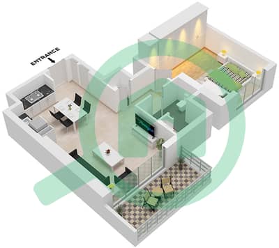 Club Place Tower A - 1 Bedroom Apartment Type/unit 2B / UNIT 9 FLOOR 2-20 Floor plan Club Place Tower A - 1 Bedroom Apartment Type/unit 2B / UNIT 9 FLOOR 2-20 Floor plan
