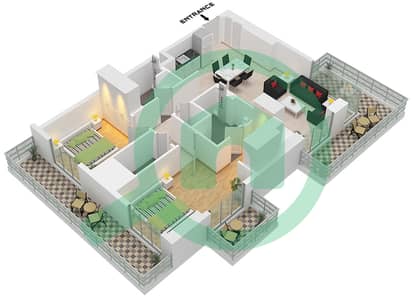 Club Place Tower A - 2 Bedroom Apartment Type/unit 2D / UNIT 1 FLOOR 1 Floor plan Club Place Tower A - 2 Bedroom Apartment Type/unit 2D / UNIT 1 FLOOR 1 Floor plan