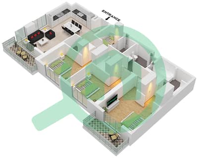 Club Place Tower A - 3 Bedroom Apartment Type/unit 1E / UNIT 4 FLOOR 1 Floor plan Club Place Tower A - 3 Bedroom Apartment Type/unit 1E / UNIT 4 FLOOR 1 Floor plan