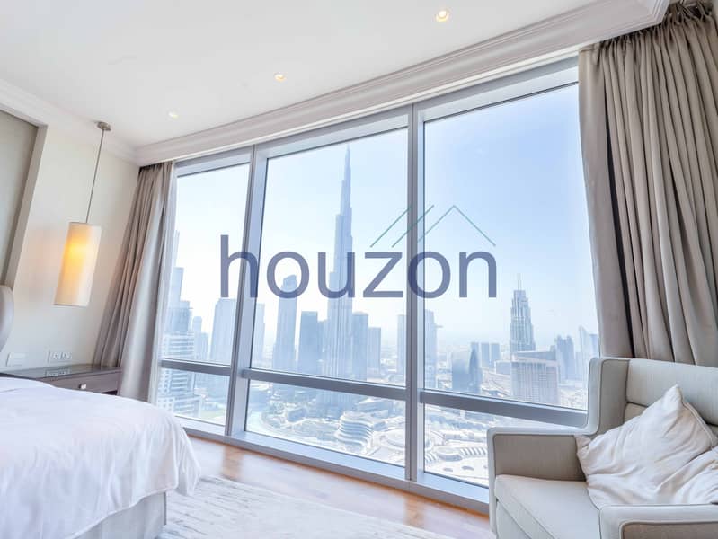 Luxurious 3BR +M/R |High Floor|Burj+Fountain View