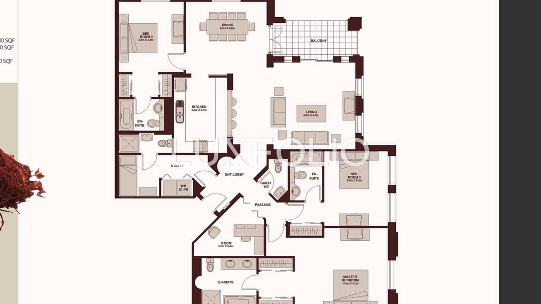 Largest Layout | 3 +Study +Maid | Rare Unit - Image 15