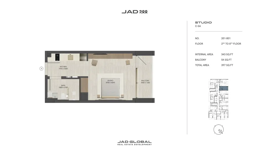 0 BR floor plan