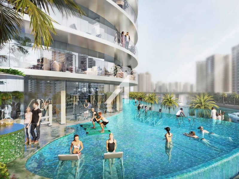 High Floor | Meydan and Canal View | Balcony - Image 9