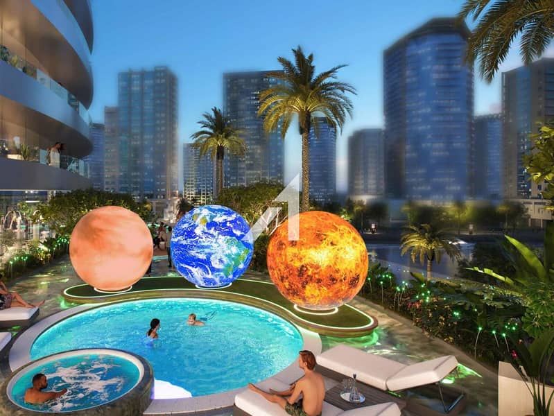 High Floor | Meydan and Canal View | Balcony - Image 11