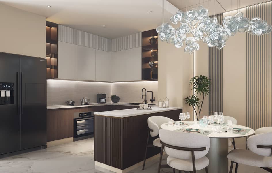 Elegant 3BR + Maid Semi-Furnished Home with Private Pool | Samana Ocean Bay - Image 10