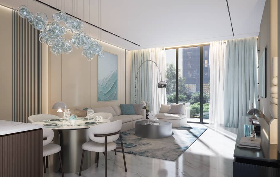 Elegant 3BR + Maid Semi-Furnished Home with Private Pool | Samana Ocean Bay - Image 12