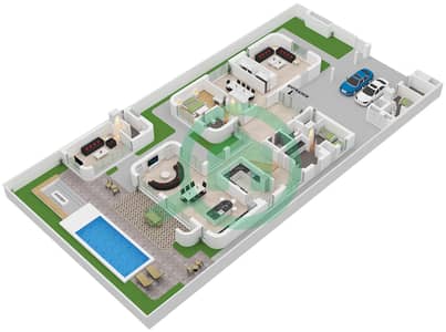 Yas Riva - 5 Bedroom Villa Type/unit INLAND VILLA/ UNIT LIGHT Floor plan