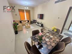 غرفتين وصاله للايجار السنوي بالفرش +بلكون +3 حمام +مكبخ منفصل +باركن خاص جاهزه للسكن الفوري ابراج النعيميه تاور سي بجوار جميع الخدمات