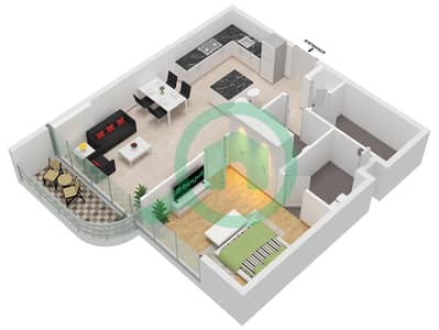 Altia One - 1 Bedroom Apartment Type/unit 3 / UNIT 9 FLOOR 5 Floor plan