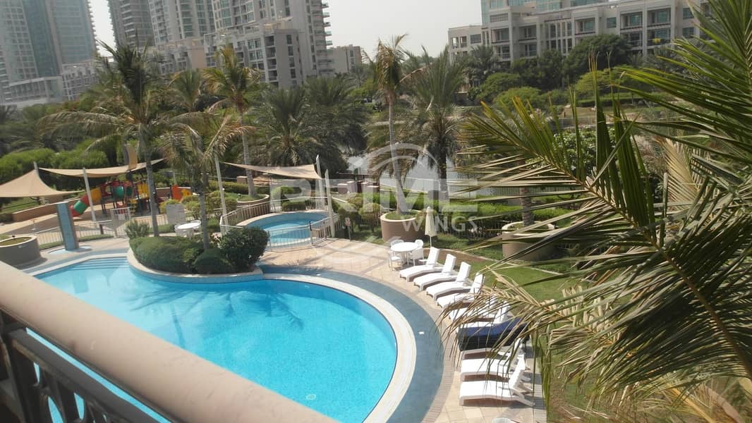 Fully Furnished 2Br with Pool and Lake View in Greens