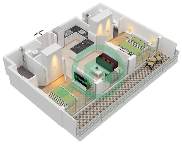 Type A Unit 03 Floor 4-18
Unit 05 Floor 4-18