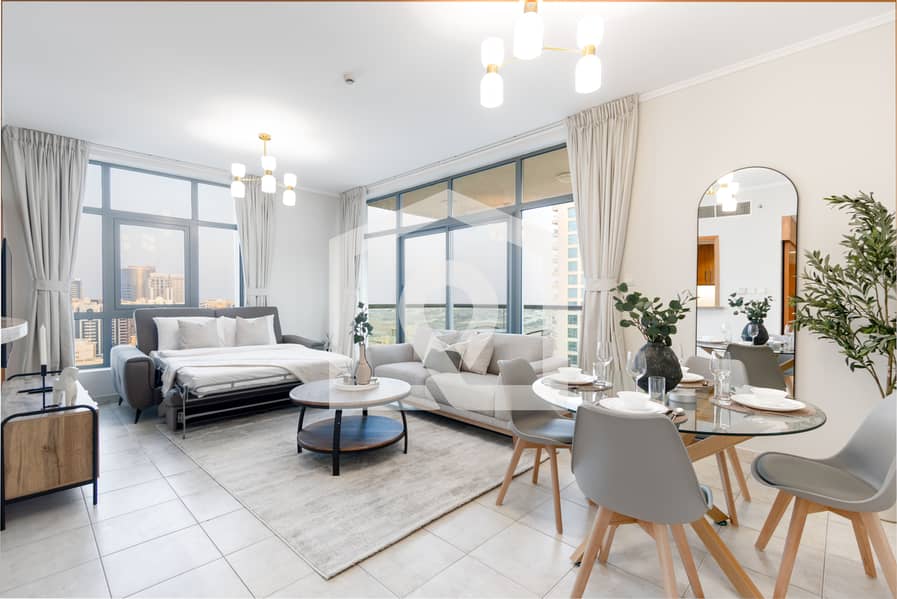 Bright Furnished Apartment with City Views – The Links East Tower