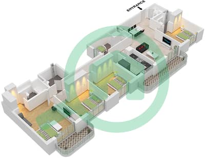 GEM Residences - Plan d’étage de 4 chambres Appartement Type/unité 4B-A / UNIT 5,6 FLOOR 8-9 GEM Residences - Plan d’étage de 4 chambres Appartement Type/unité 4B-A / UNIT 5,6 FLOOR 8-9