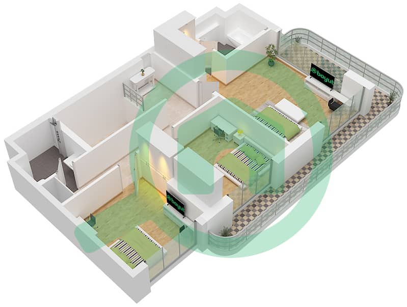 Type 4A-DU Unit 9 Floor 9 Upper GEM Residences - 4 Bedroom Apartment Type/unit 4A-DU / UNIT 9 FLOOR 8 Floor plan Type 4A-DU Unit 9 Floor 9 Upper interactive3D
