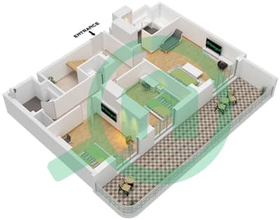 GEM Residences - Plan d’étage de 4 chambres Appartement Type/unité 4TH-1 / UNIT 1 GEM Residences - Plan d’étage de 4 chambres Appartement Type/unité 4TH-1 / UNIT 1