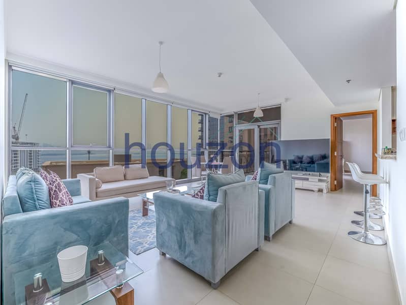 Spacious 2BR | Furnished | Balcony | Sea View