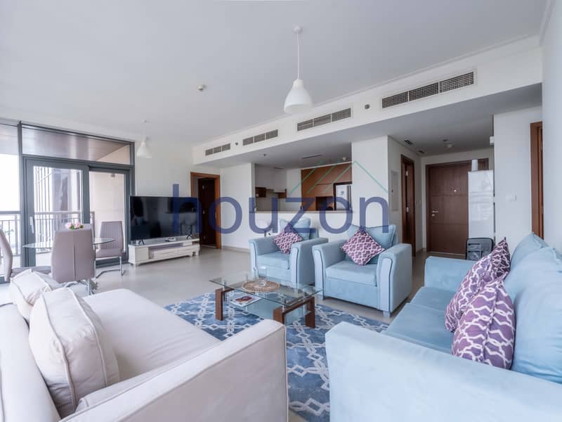 Spacious 2BR | Furnished | Balcony | Sea View