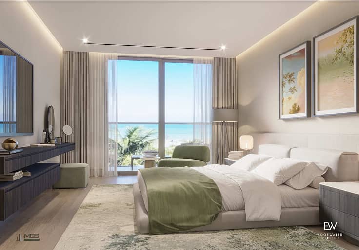 Coastal-Inspired 3-Bedroom Semi-Furnished Apartment with Serene Sea Outlook