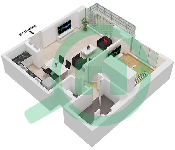 Type 4A Unit 1 Floor Podium, 1-17