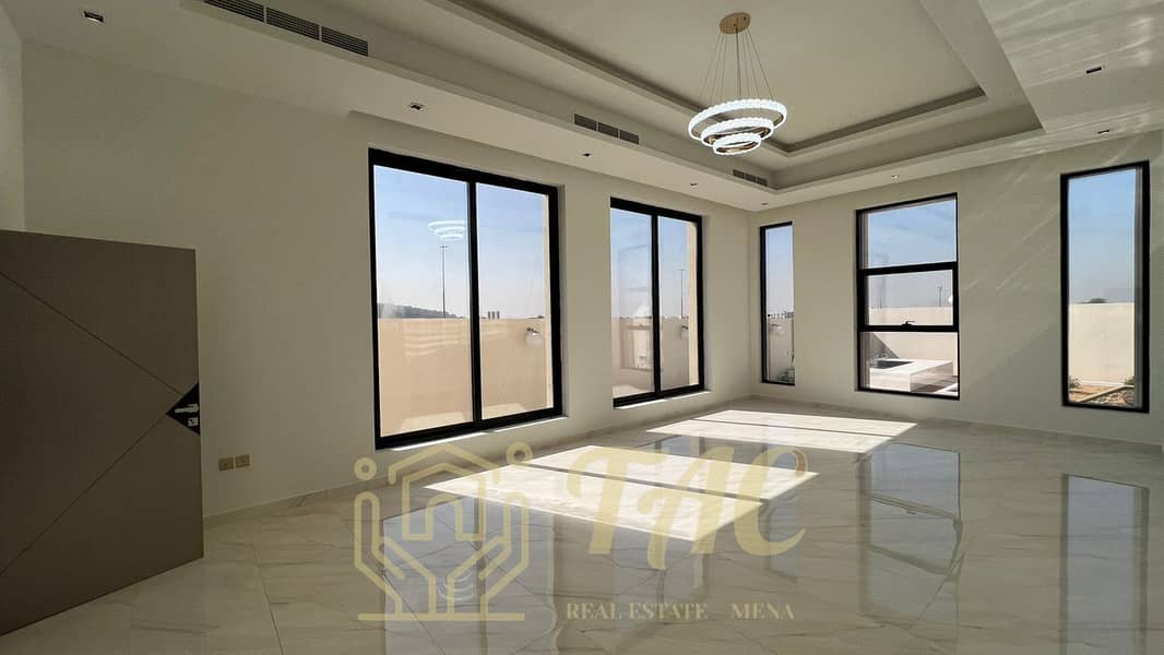 villa in the Mushrif area with a European design in a prime location, directly overlooking the main street, consisting of 6 master bedrooms. - Image 6