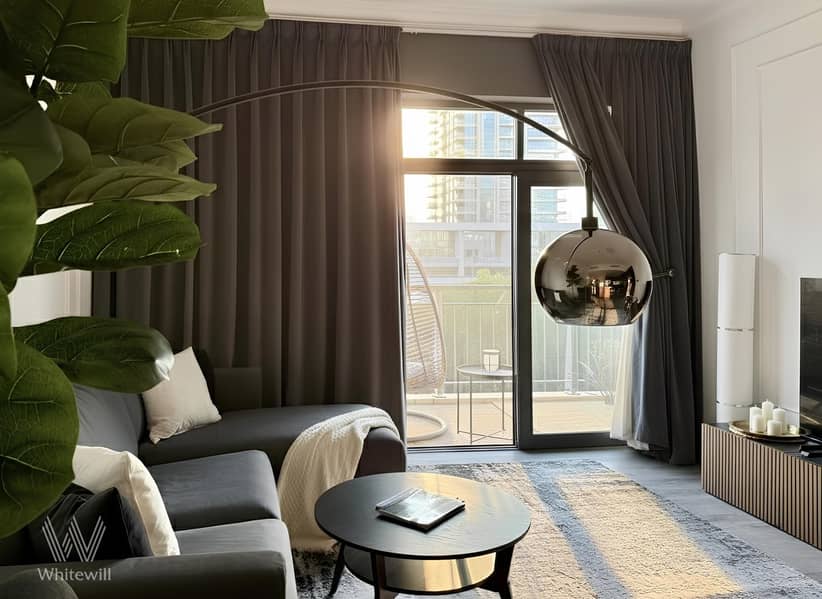 Fully Furnished 1BR + Study with Lake View