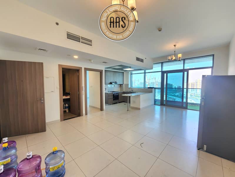Chiller free luxury 1bhk with open kitchen | rent 80k | all amenities in arjan dubai