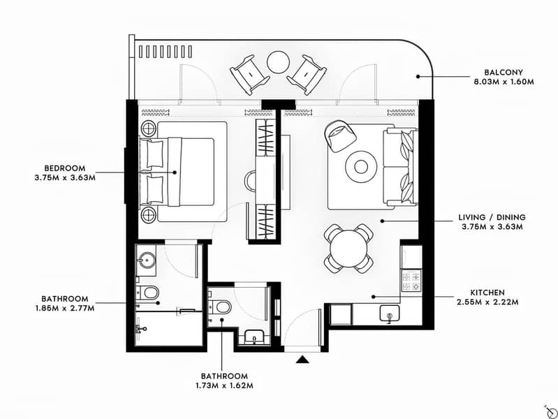 Discovery Gardens View| High Floor | Corner Unit - Image 7