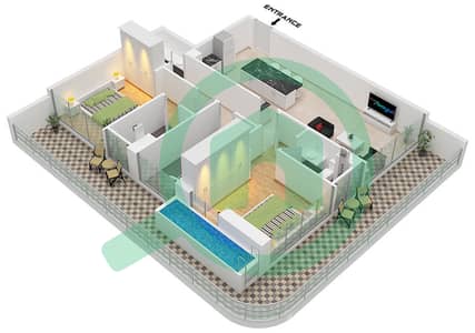 Ocean Pearl by SD - 2 Bedroom Apartment Type/unit A / UNIT 2 FLOOR 1 Floor plan Ocean Pearl by SD - 2 Bedroom Apartment Type/unit A / UNIT 2 FLOOR 1 Floor plan