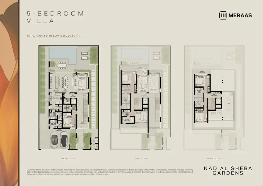 5 BR floor plan