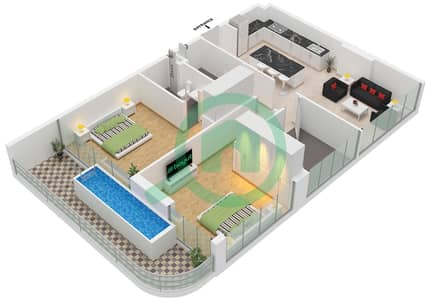 Ocean Pearl by SD - 2 Bedroom Apartment Type/unit A / UNIT 8 FLOOR 1 Floor plan Ocean Pearl by SD - 2 Bedroom Apartment Type/unit A / UNIT 8 FLOOR 1 Floor plan
