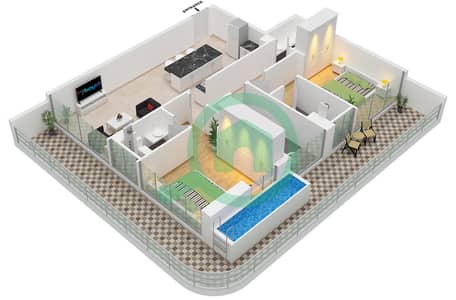 Ocean Pearl by SD - 2 Bedroom Apartment Type/unit A / UNIT 9 FLOOR 1 Floor plan Ocean Pearl by SD - 2 Bedroom Apartment Type/unit A / UNIT 9 FLOOR 1 Floor plan