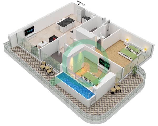 Type B Unit 2 Floor 2,4 Type B Unit 2 Floor 2,4