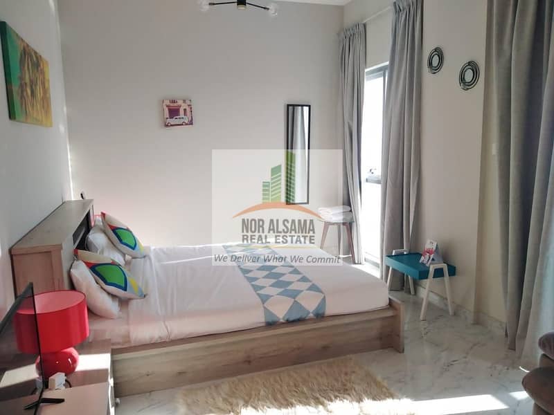 Fully Furnished -- STUDIO Apartment in Dubai South with free pool, gym and parking.