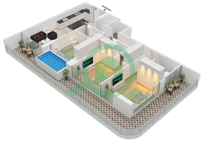 Type B Unit 6 Floor 2,4,6 Type B Unit 6 Floor 2,4,6