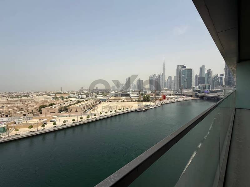 VACANT | CANAL N BURJ VIEW | HIGH FLOOR | BALCONY