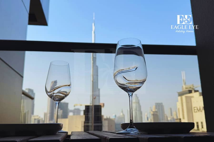 Burj Khalifa View | Sofa Bed | High Floor