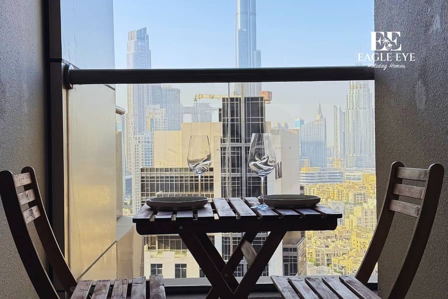 Burj Khalifa View | Sofa Bed | High Floor