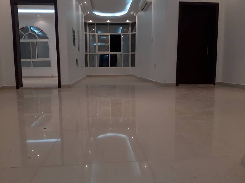 Very good flat (4b/r)(hall) for rent in khalifa city (A) - good location - very big space- big kitchen.