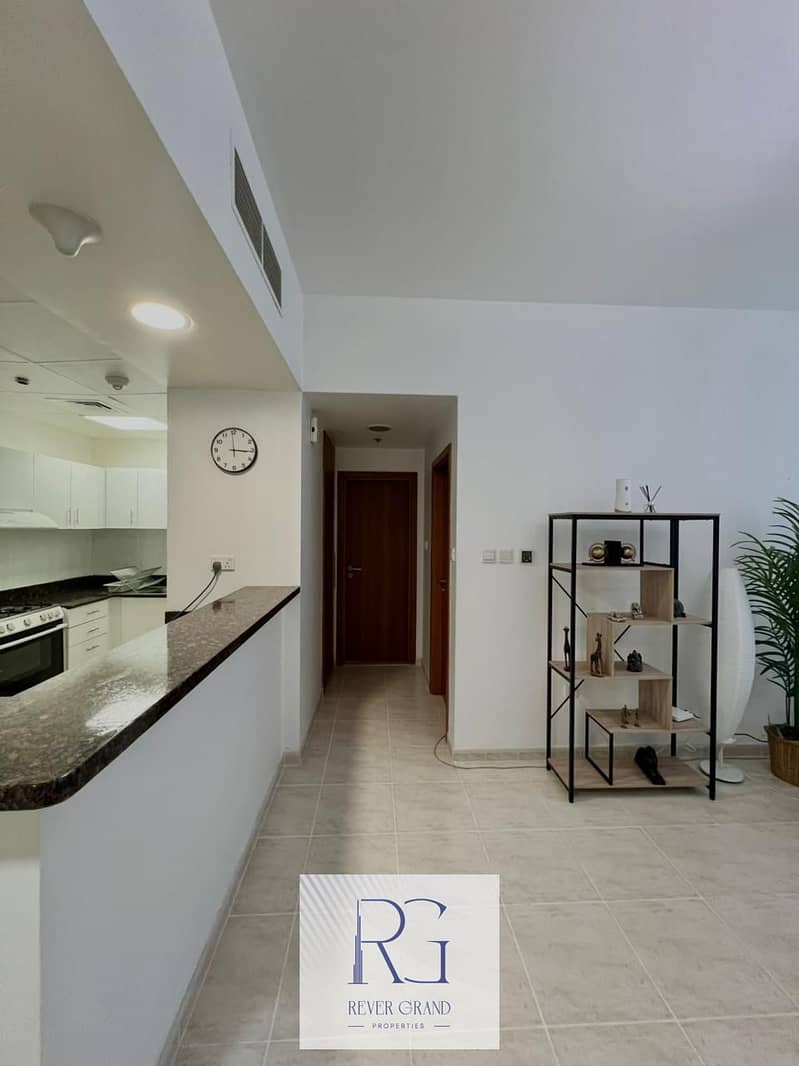 Spacious Fully Furnished 1BR | Modern Open Kitchen | Community View | Balcony |