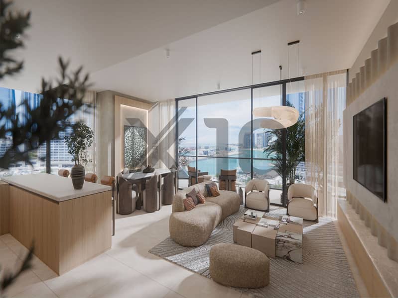 Maritime City | High Floor | Luxe 2-BR + Maids Room