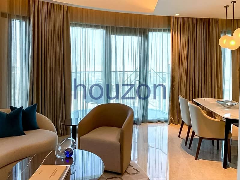 Spacious 2BR | High Floor | Sea + Burj View