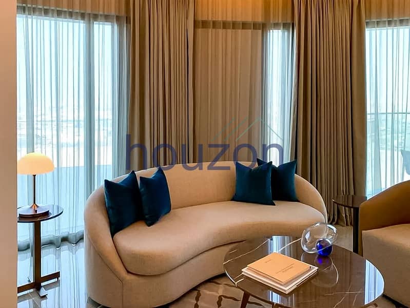 Spacious 2BR | High Floor | Sea + Burj View