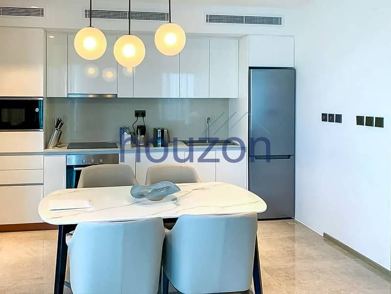 Spacious 2BR | High Floor | Sea + Burj View