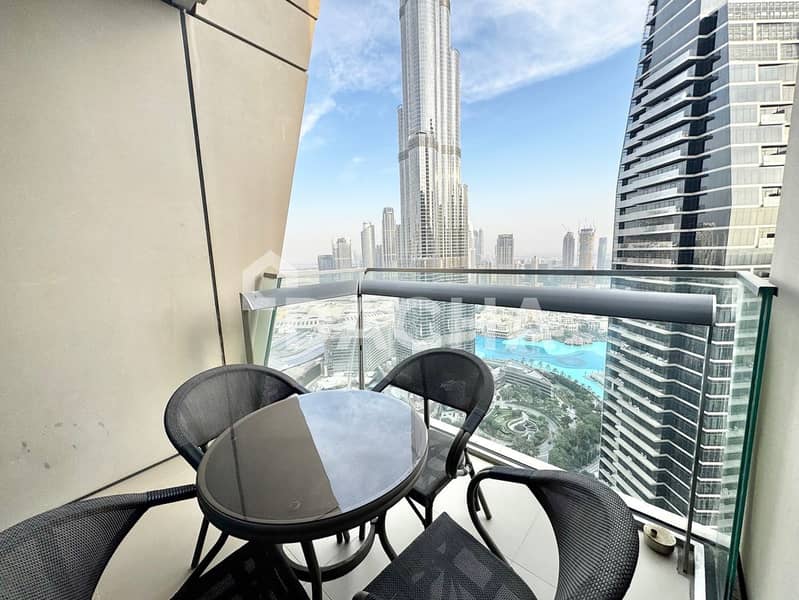 High Floor | Furnished | 3BR+M | Burj Khalifa View - Image 12
