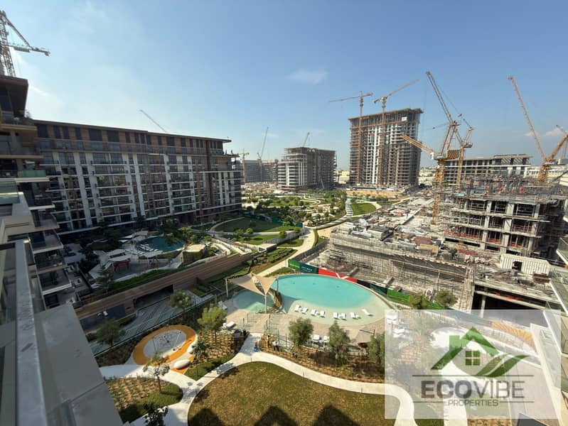 Spacious 1BR | 679 Sqft | Unfurnished | Pool & Park View | Myrtle Al Wasl